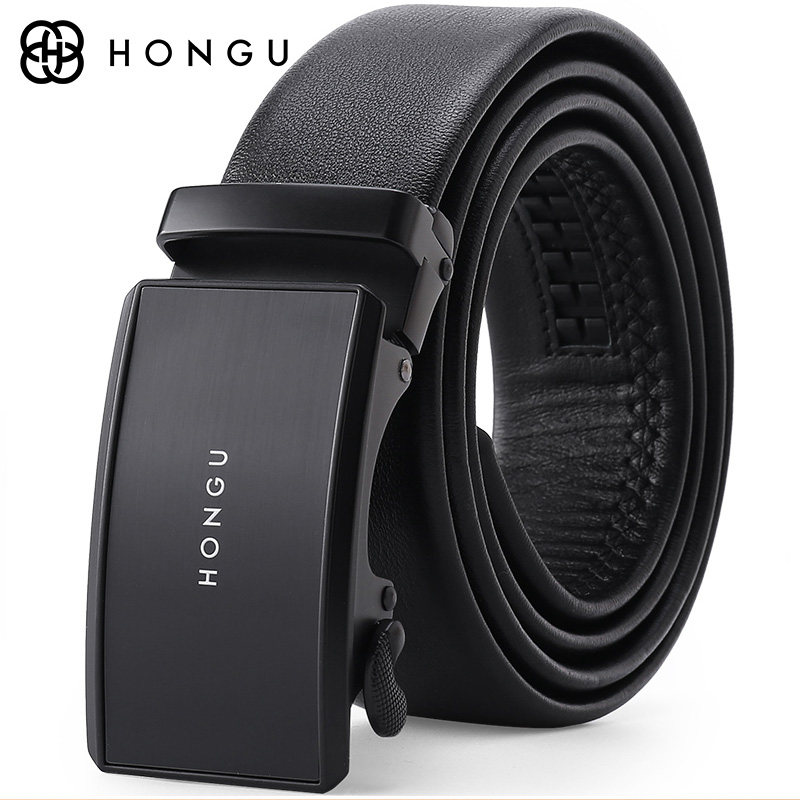 红谷2020新款皮带男士专柜正品真皮自动扣头层牛皮腰带时尚礼盒装