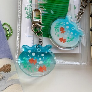 栗栗斯原创滴胶挂件金鱼缸挂件古早可爱