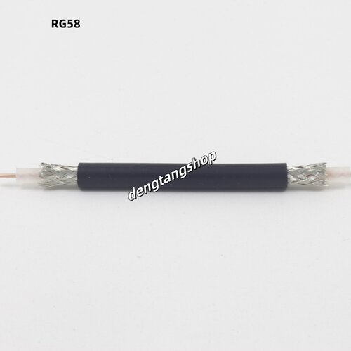 RG58-50欧姆黑色柔性射频同轴电缆天线延长高频信号转接测试线5mm