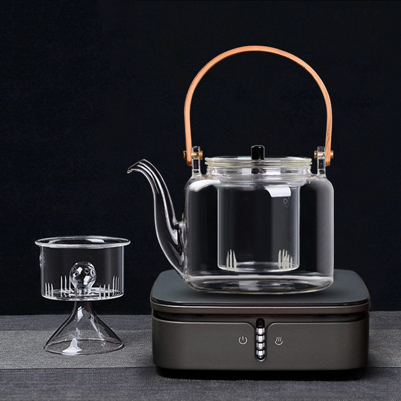 围炉煮茶德茗堂猫眼电陶炉茶炉家用迷你小型煮茶器蒸汽玻璃壶泡茶