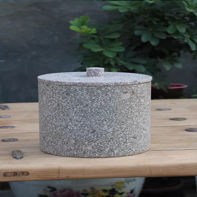 天然中华麦饭石水缸水桶圆石柱天然原石一体掏空雕刻家用滤水器