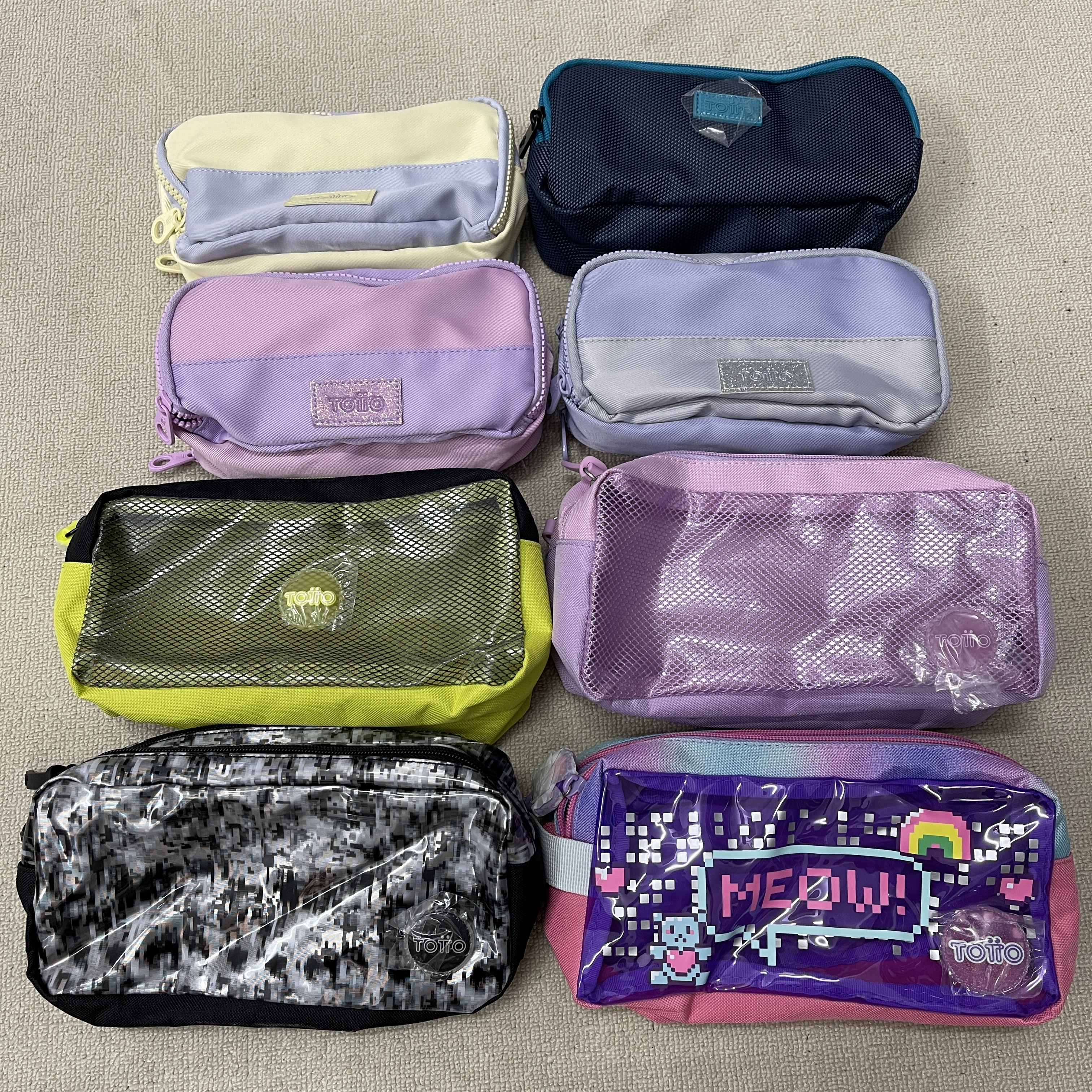 外贸出口 totto大号笔袋大容量学生文具袋收纳袋手提手机袋化妆包