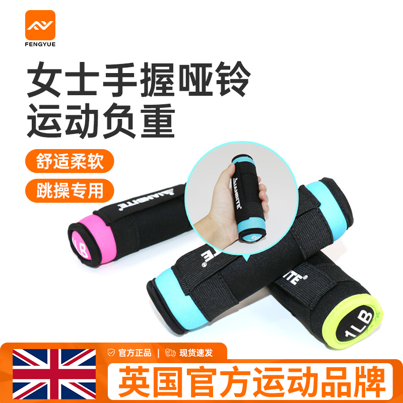 手握软哑铃女士增肌沙袋跳操女士家用健身操跑步牛皮护掌负重沙包