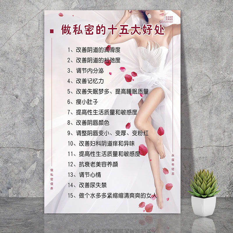 私密保养宣传画美容院广告女性美体挂图装饰画做私处的养护宣传画