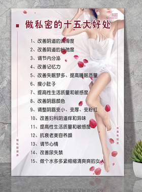 私密保养宣传画美容院广告女性美体挂图装饰画做私处的养护宣传画