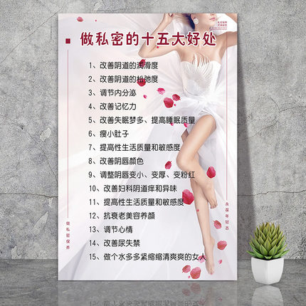 私密保养宣传画美容院广告女性美体挂图装饰画做私处的养护宣传画