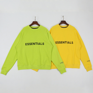 ESSENTIALS美式 纯棉圆领毛圈卫衣男女春秋fog套头上衣潮 高街重磅