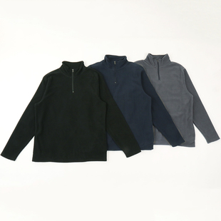 大码 捡漏外贸户外保暖半拉链摇粒绒卫衣秋冬抓绒内搭上衣 宽松男装