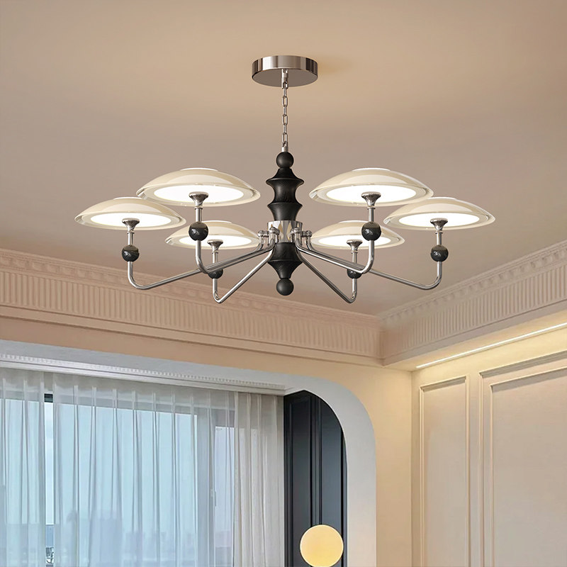 栖悟灯饰新款客厅吊灯复古风客厅主灯房间灯全光谱护眼大厅主灯