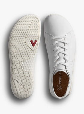 代购VIVOBAREFOOT Geo Court IV 赤足鞋白色低帮男女通用运动休