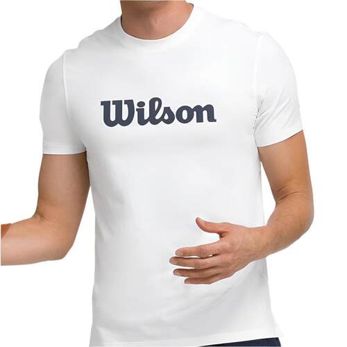 代购Wilson威尔胜男士运动T恤快干透气抗异味弹性面料白色短袖