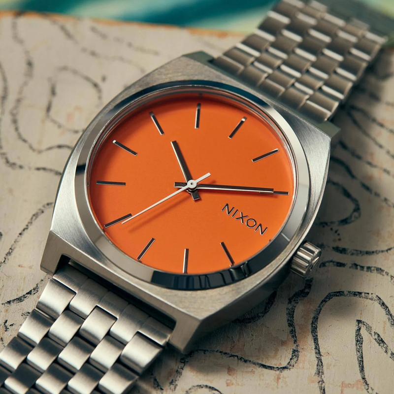代购Nixon Time Teller 橙色表盘简约石英欧美男女手表 A045-521 - 实物图