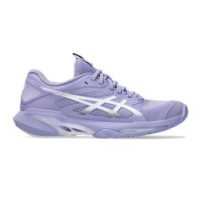海外代购Asics/亚瑟士女士网球鞋透气防滑紫色网面硬地红土