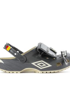 代购Crocs男士凉鞋舒适易穿脱户外适用缓震灰色轻便透气防滑