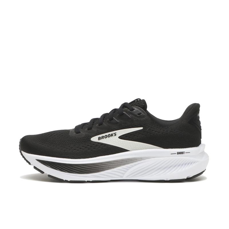 Brooks布鲁克斯女士跑步鞋缓震轻量透气耐久黑色白色网面