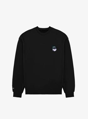 代购MALBON GOLF男士卫衣保暖舒适日常穿搭简约设计黑色圆领长袖