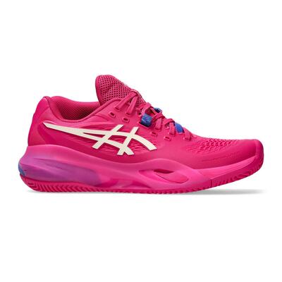 欧洲代购Asics/亚瑟士女士网球鞋减震缓冲防滑耐磨透气网面粉色