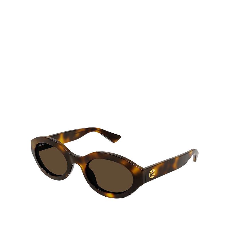 海外代购Gucci/古驰女士太阳眼镜防紫外线色椭圆框日常佩戴