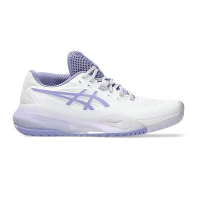 海外代购Asics/亚瑟士女士网球鞋防滑耐磨减震回弹白紫配色