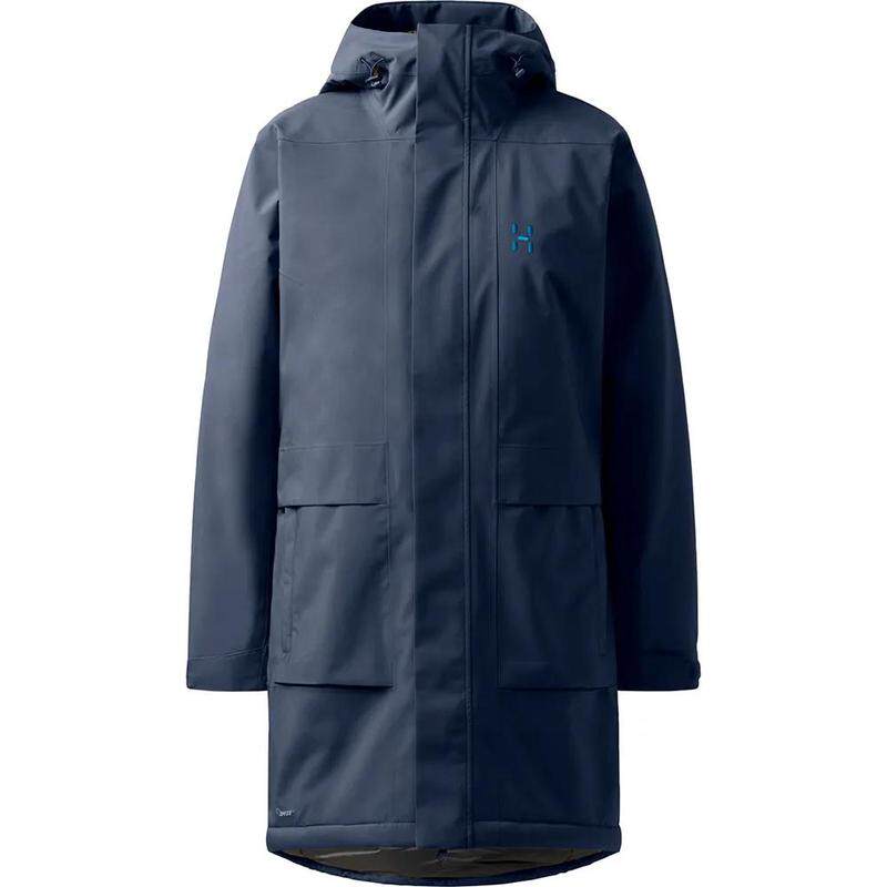 代购HAGLOFS女士户外风衣防风防水保暖冲锋衣连帽长袖长款外套