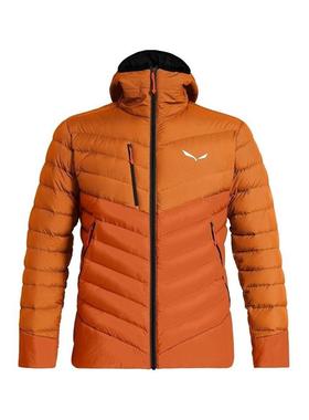 代购Salewa男士运动夹克保暖防风轻便全天候穿着橙色合成纤维