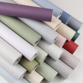 伊蕊墨绿加厚卧室纯素色壁纸黑灰办公室时尚 简约酒红色墙纸无纺布