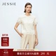 雾白织绣 绣花蕾丝珠片短袖 JESSIE2026年夏季 法式 小上衣女 新款