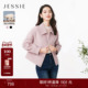 JESSIE减龄娃娃领简约气质羊毛混纺短款 毛呢外套大衣女2025冬款