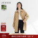 新款 卡其色通勤防风外套2026年春季 风衣女时尚 JESSIE三醋酸中长款