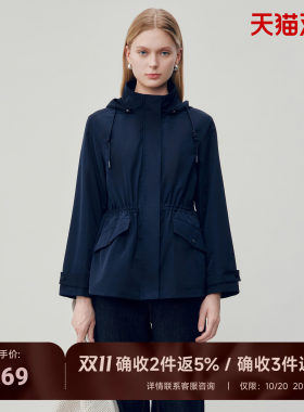 通勤休闲风衣收腰女短外套