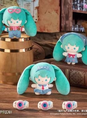 正版 FUN4YEAH初音未来毛绒公仔牛仔部落玩偶可爱Q版萌物挂件娃娃