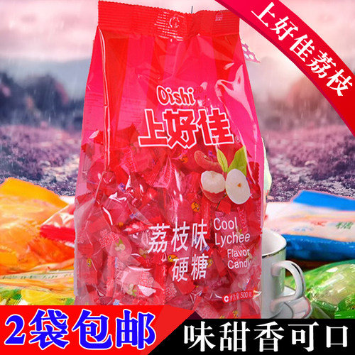 上好佳水果硬糖荔枝味庆喜薄荷