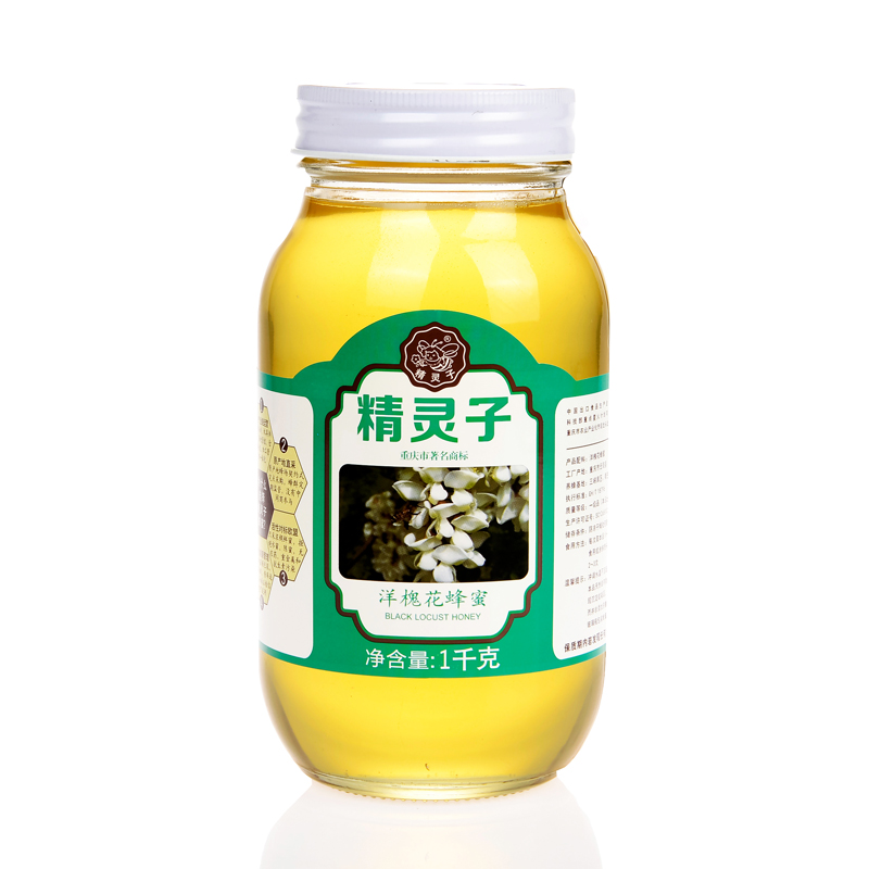 蜂谷美地 精灵子  品质蜂蜜 洋槐花蜂蜜1000g  无添加 自成熟