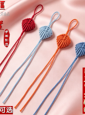 【1个叶子】手工编织葫芦叶子挂件 抽拉调节绿色龙头树叶挂绳装饰