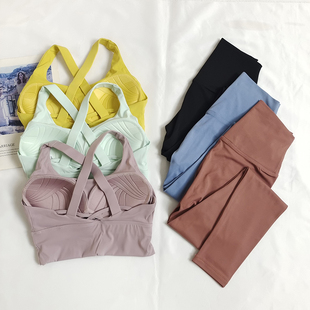 瑜伽服套装女春夏款专业健身房训练晨跑步服运动内衣高级感健身服