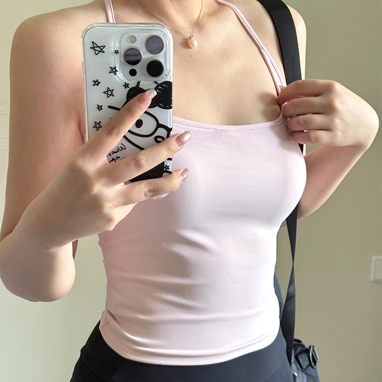 夏季运动内衣女美背高强度防震一体式瑜伽背心普拉提训练健身文胸