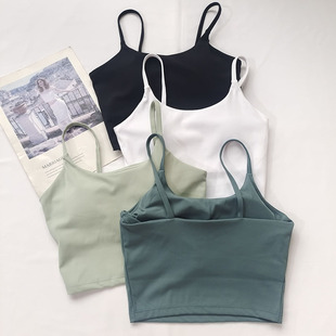 新款 上衣外穿 健身运动文胸裸感速干透气防震聚拢跑步锻炼背心式