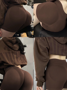 impact运动三分短裤女高腰DFY系列显臀紧身高弹透气瑜伽健身短裤