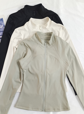 户外运动防晒外套专业速干女拉链开衫紧身跑步健身房上衣女瑜伽服