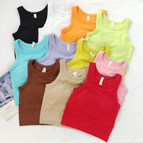 固定一体杯跑步训练透气健身上衣