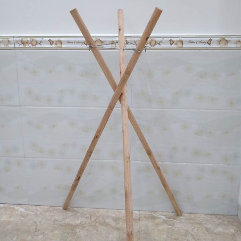 原木头色本色三脚架开业花架支架