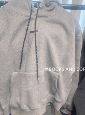 【FLOWER】2025秋冬新款灰色口袋连帽圆领加绒加厚宽松休闲卫衣