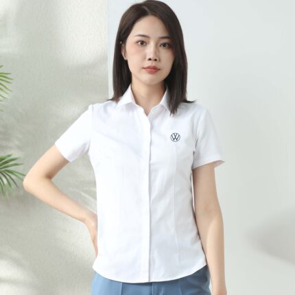 一汽大众2023款女士长袖短袖衬衫白衬衣工装汽车4S店绣花原厂定制