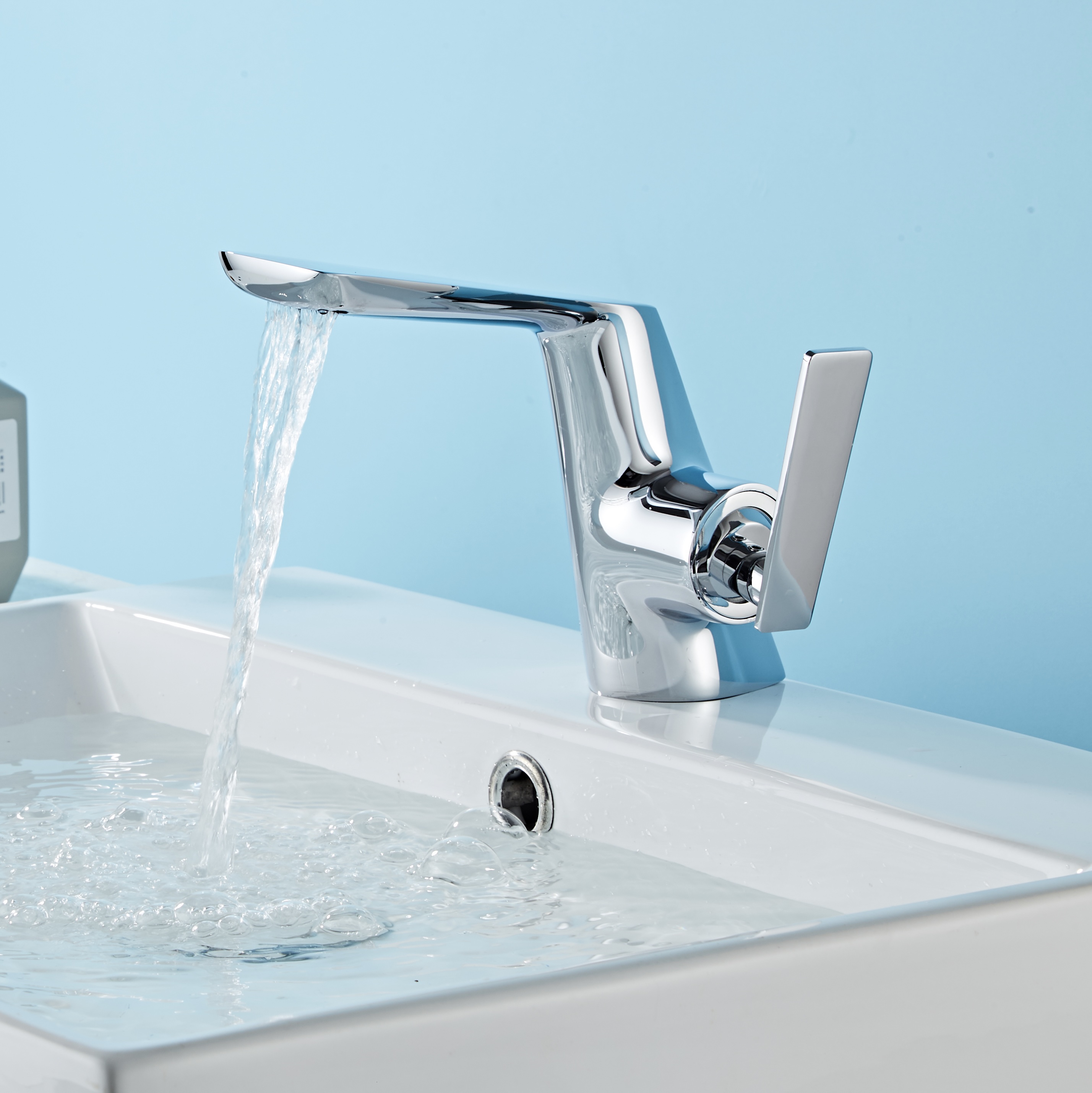 II圆轴铜水龙头94瀑布黑银色枪灰冷热洗脸盆浴室卫生间台下盆