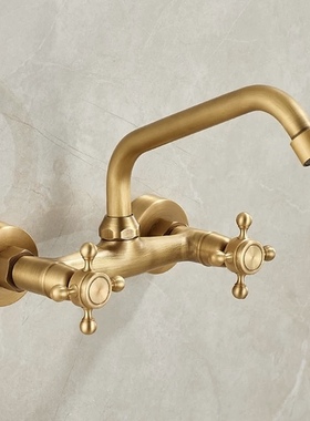 T面盆水滴铜欧式简约178美黑色白色冷热旋转创意加高台上盆