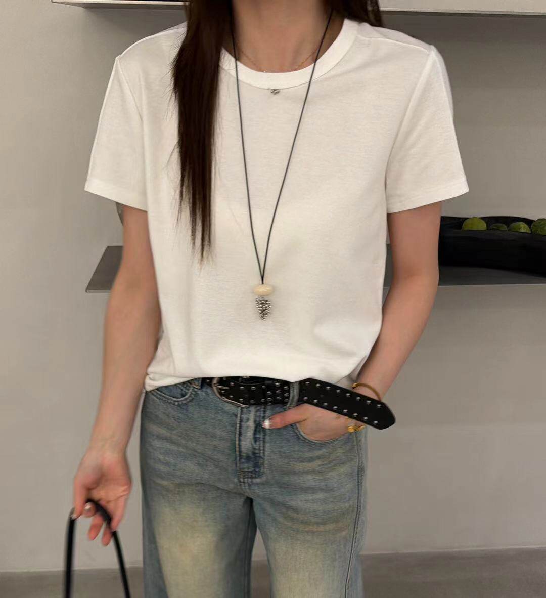 2026早春新款韩版宽松显瘦圆领短袖T恤上衣女薄款打底衫夏季