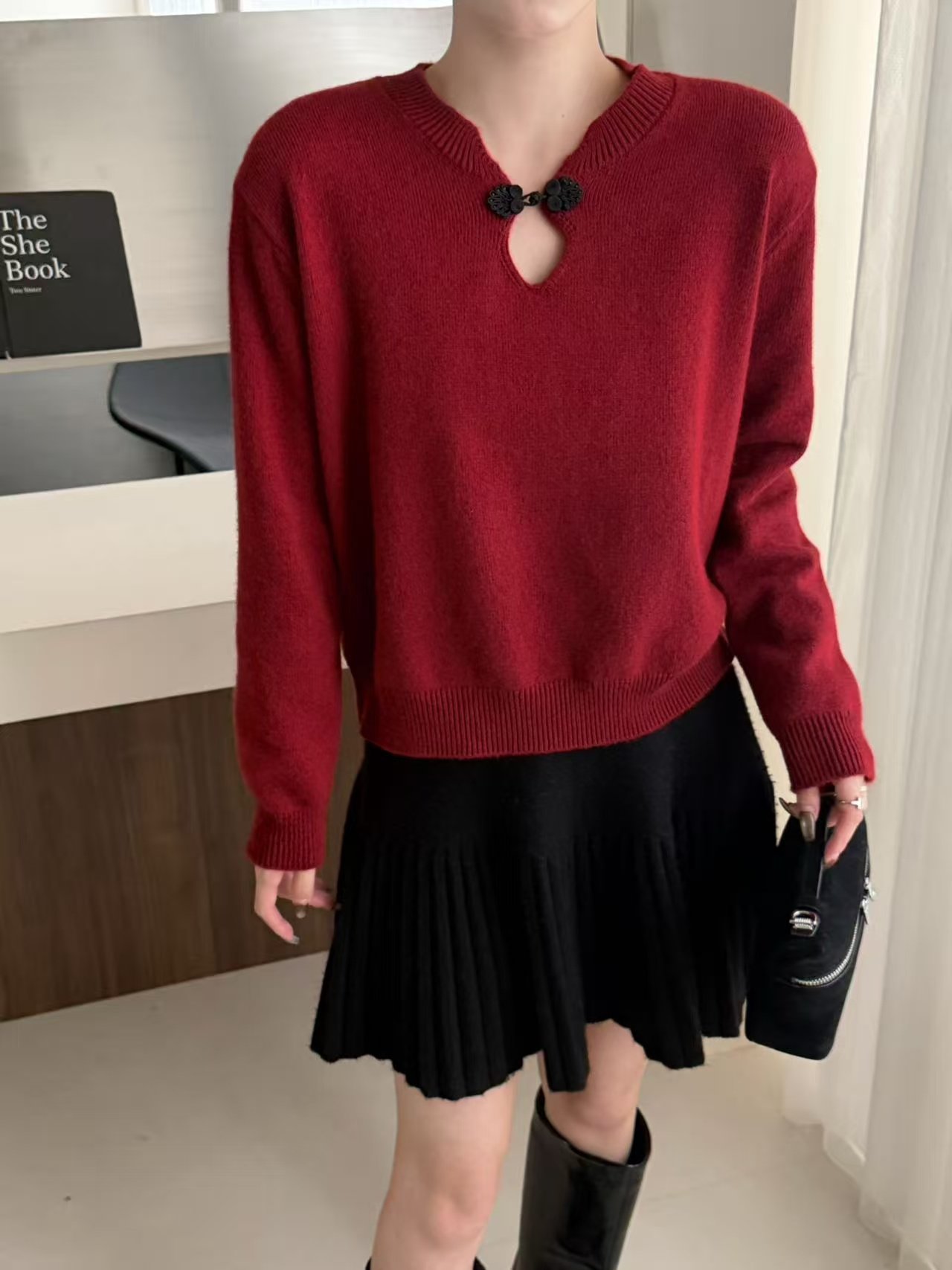 国风盘扣新中式高级感气质百搭针织衫2026早春新年氛围感时尚毛衣,女装/女士精品,毛针织衫,淘宝优惠券,粉丝福利购,淘宝优惠卷