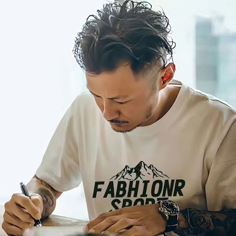 余文乐纯棉短袖T恤男大码胖子夏季宽松百搭圆领潮男士打底衫半袖
