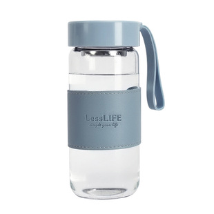 迪欧玻璃杯简约随手杯子带杯套茶漏办公户外个性网红水杯