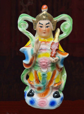 韦陀菩萨佛像陶瓷保平安